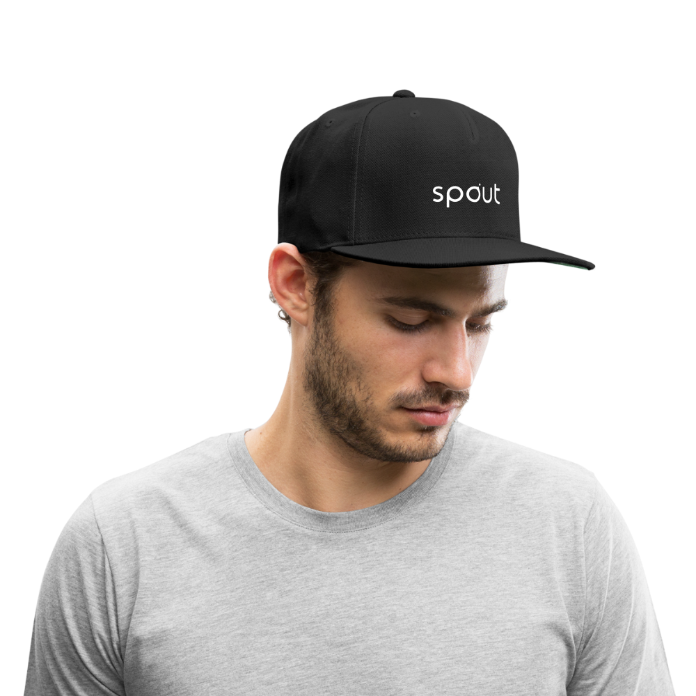 Snapback Baseball Cap - black